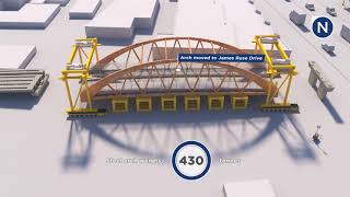 New Light Rail Bridge Lifted Into Place