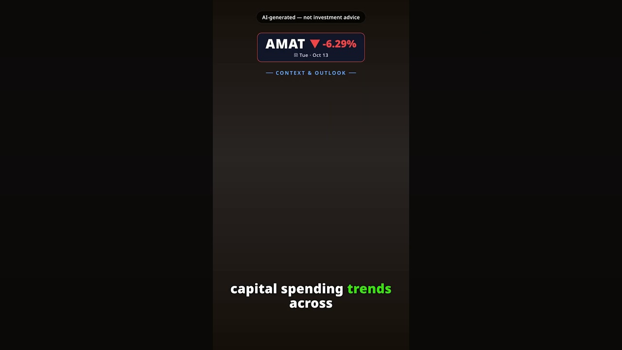 ¿Por qué pierde terreno Applied Materials? AMAT -6.29%