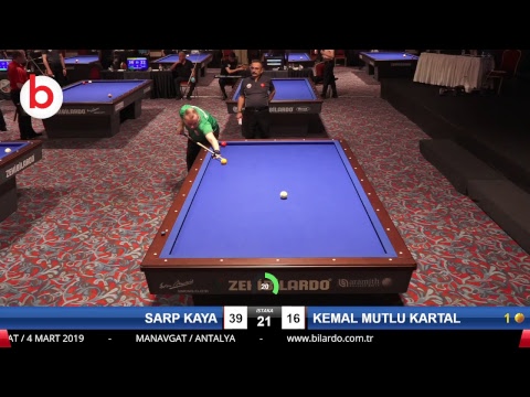 SARP KAYA & KEMAL MUTLU KARTAL Bilardo Maçı - 2019 TÜRKİYE KUPASI 1. ETAP ERKEKLER-5.TUR