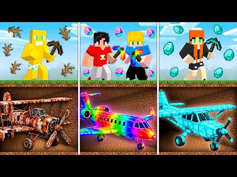 Encontramos os MELHORES AVIÕES Enterrados no Minecraft!