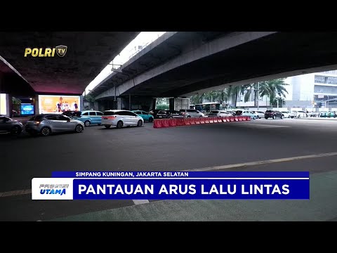 NTMC POLRI - PANTAUAN ARUS LALU LINTAS SORE DI SIMPANG KUNINGAN, JAKARTA SELATAN