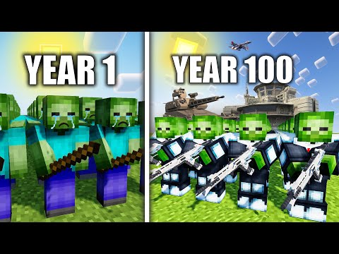 Insane Experiment: 100 Zombies in 100 Year War Simulation!