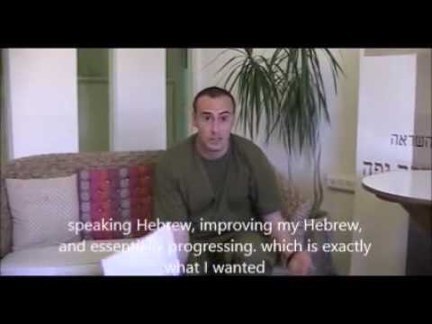 A lone soldier learning Hebrew at Ulpan-Or