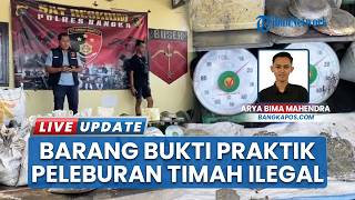 Sita Enam Drum Bekas Pembakaran Timah, Satreskrim Polres Bangka Pamerkan Barang Bukti Ilegal