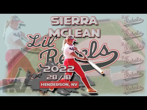 2022 Sierra McLean Second Base and First Base Softball Skills Video - Lil Rebels