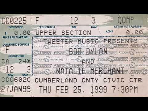 Bob Dylan 1999 US Winter Tour – Cumberland Civic Center, Portland (Maine) USA 25th February 1999