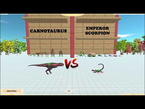 1 VS 1 TOURNAMENT - CARNIVORE DINOSAURS VS GIANT INVERTEBRATES - Animal Revolt Battle Simulator