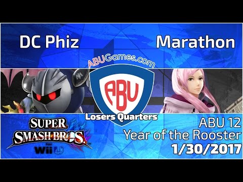 ABU 12: DC Phiz (Meta Knight) vs. Marathon (Robin) - SSB4 Singles Losers Quarters