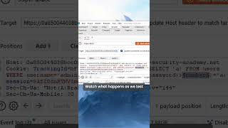 sql injection pt 8 (blind sql)#cybersecurity #informationtechnology #sqlinjection 