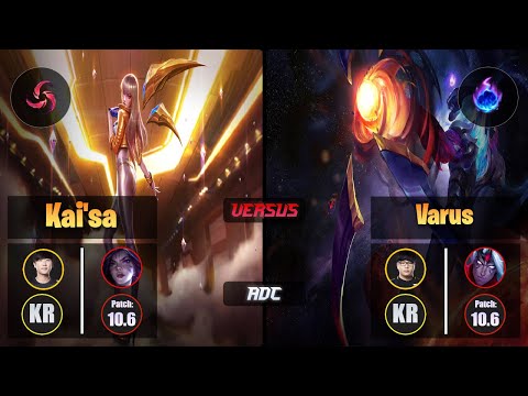 Ruler KAI'SA (ADC) [Hail of Blades] VS Lava VARUS - Challenger KR Patch 10.6