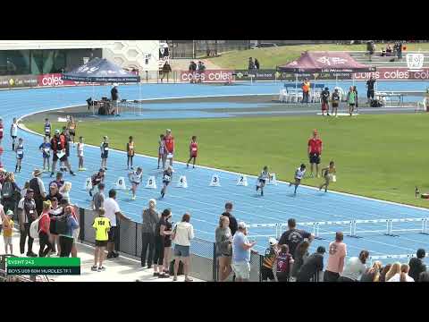 Boys U9 60m Hurdles Timed Final 1: 2022/23 State Track and Field Championships