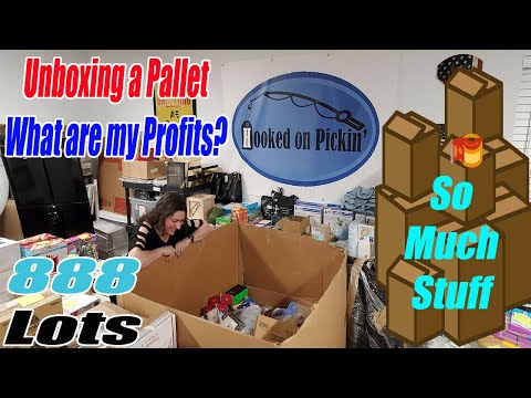 888 Lots Pallet Unboxing & Profits Revealed - So Much Stuff! Very Overwhelming - Online Reselling