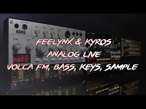 Feelynx & Kyros LIVE: Korg VOLCA FM, VOLCA Keys, VOLCA Bass, VOLCA Sample, ZOOM MS-70 CDR.