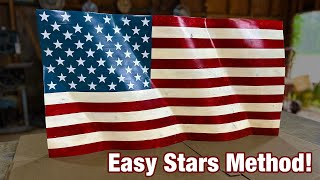 DIY Wavy Wooden American Flag | Beginner-Friendly Star Method