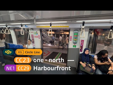 SMRT Circle Line C830 CC23 one-north - CC29 Harbourfront