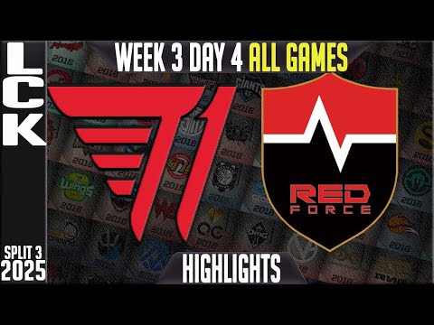 T1 vs NS ALL GAMES Highlights | LCK Split 3 2025 W3D4 | T1 vs Nongshim Redforce