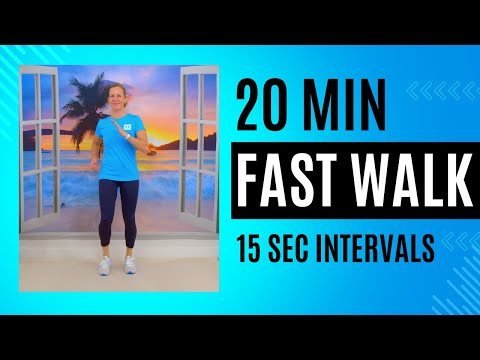 FAST WALK at home workout in 20 minutes with 15 second exercise changes