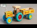 How To Make Tractor Trolley From Matchbox Diy Toy Mini Tractor Trolley Toy Project