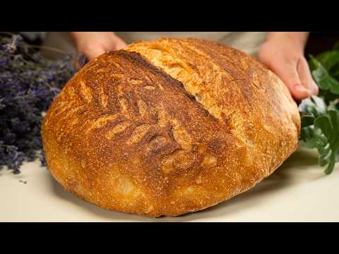 Better Than Sourdough! Only 0.3g Yeast 🍞 FAST EASY DELICIOUS & EXTRA-FLUFFY LAVENDER-LEMON BREAD