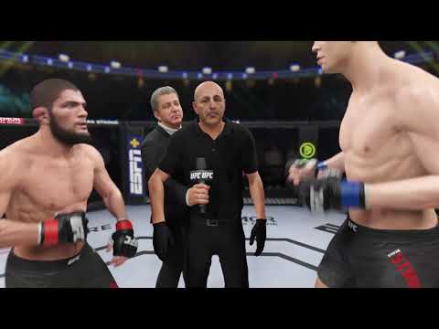 Khabib Nurmagomedov vs Stefan Struve UFC 4 Simulation (AI)