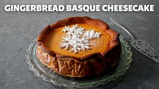 Gingerbread Basque Cheesecake with Royal Icing Snowflakes | Food Wishes
