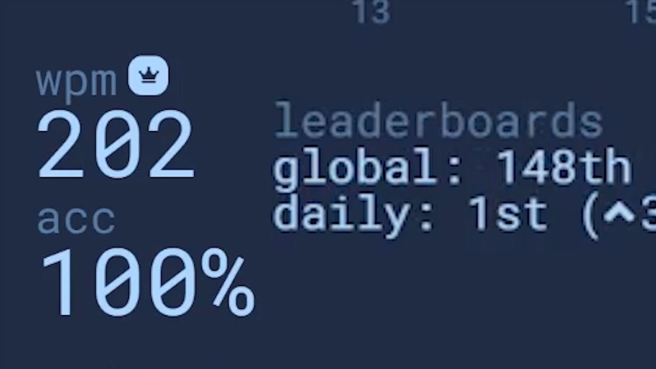 TYPING 200 WPM - RANK 1 MONKEYTYPE