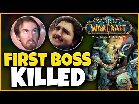 ESFAND & ASMONGOLD CLEAR CLASSIC WOW'S FIRST BOSS! DRAMA ALREADY?!? #2 - Classic WoW