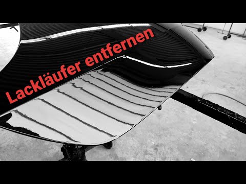 Lackläufer entfernen ||| Removing a runner  ||| Устранение потёка в лаке