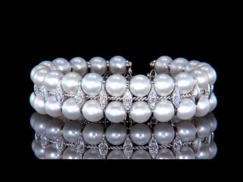 Lloyd Diamond Pearl Bracelet - Adorn Brides - Adorn.com