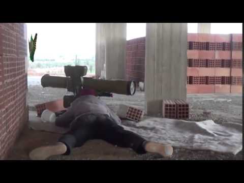 استهداف تحصينات رشاش 14 لقوات النظام على برج الثامن من اذار في مدينة الشيخ مسكين في ريف درعا بواسطة صاروخ كونكورس من قبل جبهة الشام الموحدة