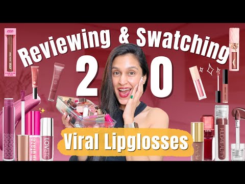 20 Viral Lip Gloss Swatches You NEED to See | Best Glosses for Glossy, Juicy Lips | Chetali Chadha