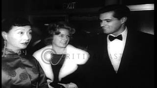 Hollywood film stars Doris Day, John Gavin, and the crew arrive at the premiere o...HD Stock Footage