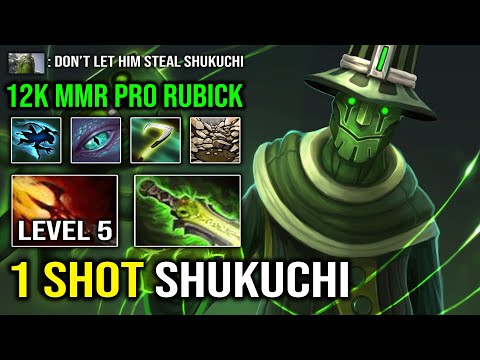 WTF Infinite Invis 12K MMR Rubick Brutal 1 Shot with Level 5 Dagon & 4 Seconds CD Shukuchi Dota 2