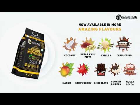 Muscletrail 100% natural whey protein, 70 pouches/bag