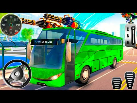 Army Bus Robot Transform Wars 2020 – Air Jet Robot Game | #BusSimulator #ArmyBus #UltimateBusDriving