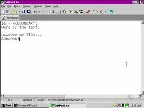 Perl Tutorials -Part 50- Here-document style strings