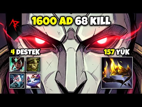 BU JHİN TEK ATIYOR.  68 KİLL, 4 DESTEKLİ JHİN.