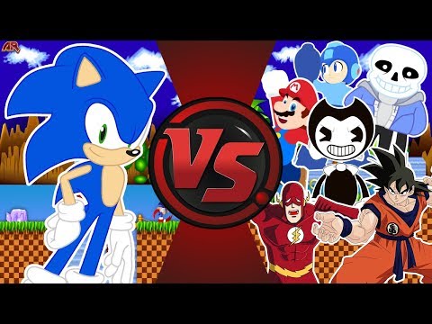 Sonic The Hedgehog vs The World! (Sonic vs Mario, Bendy, Sans, Goku, Flash, & More!) Sonic Animation