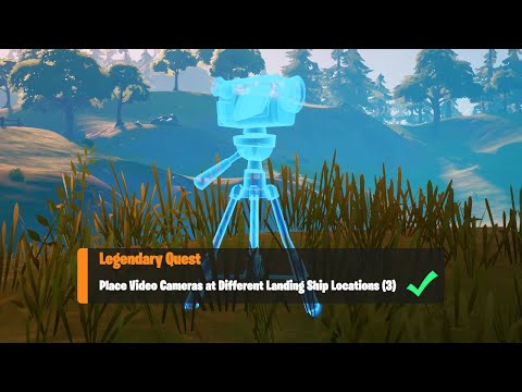 Place Video Cameras at Different Landing Ship Locations (3) - Fortnite Week 10 Legendary Quest