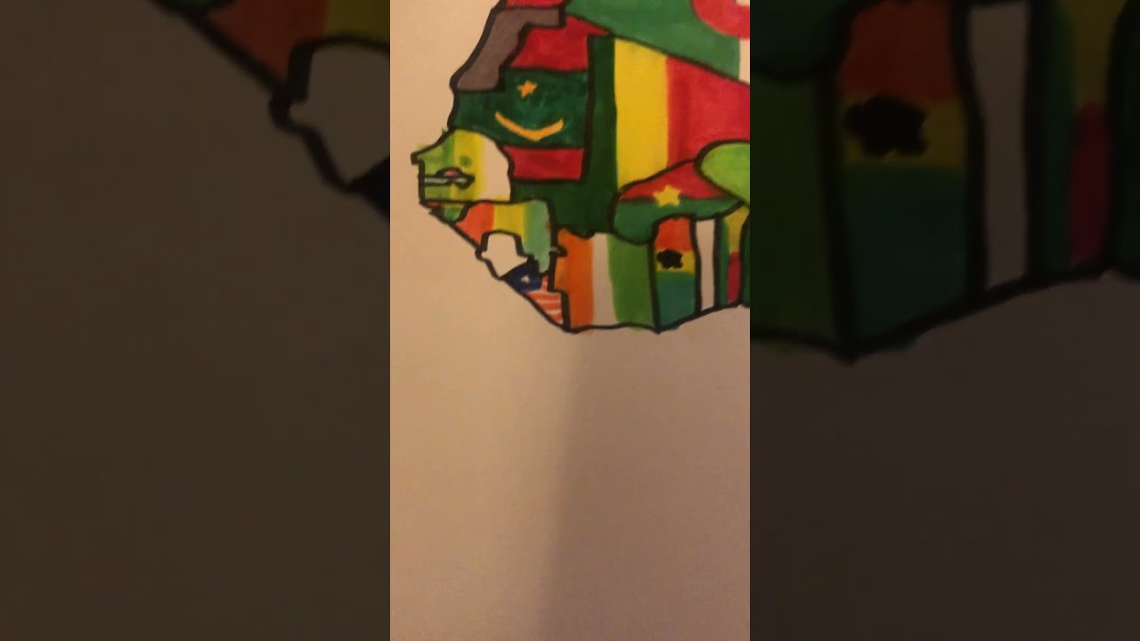 Drawing Senegal in my Africa map 🇸🇳 #senegal