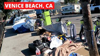 (HORRIBLE) Venice Beach Is Full Of Homeless Tents And RV`S New Skid Row