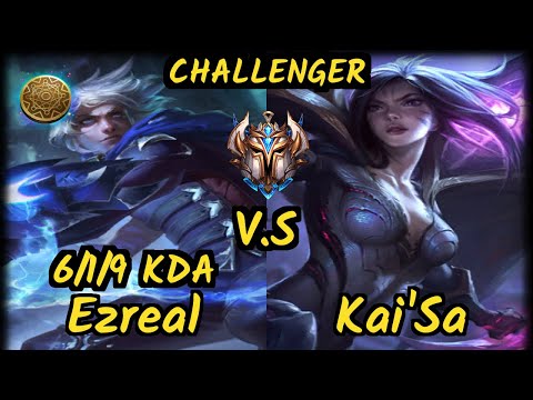 KZ Deft (EZREAL) vs KAI'SA - 6/1/9 KDA BOTTOM ADC CHALLENGER GAMEPLAY - KR