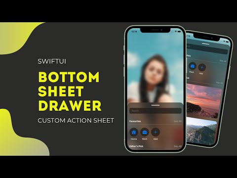 SwiftUI Bottom Sheet Drawer - Custom Action Sheet - Drag Gesture - SwiftUI Tutorials