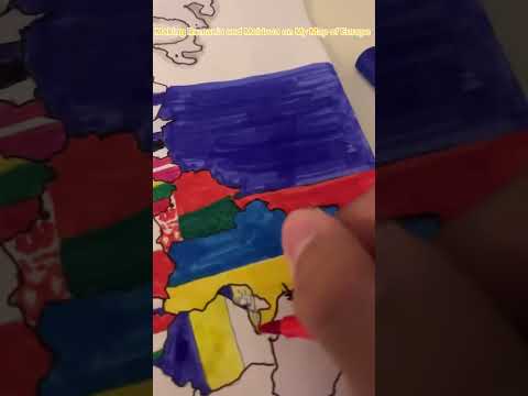Making Romania and Moldova on My Map of Europe #maps #flag #mapmaker #romania #moldova #flagmap #art