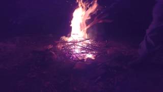 preview picture of video 'Appalachian Trail campfire at Three Forks'
