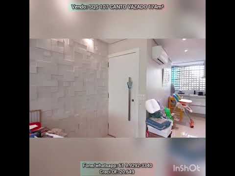 SQS 107 bloco A canto 174m² "Vendo"