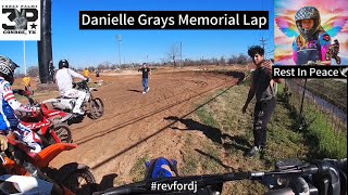 Danielle Grays memorial lap at 3 palms MX