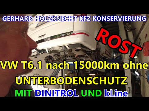 VW T6 1 nach einem Winter ohne Unterbodenschutz