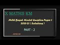 X Maths KM MQP 1 Part 2