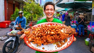 This Bangkok Street Food Stall Makes Giant Fried Garlic Fish!!